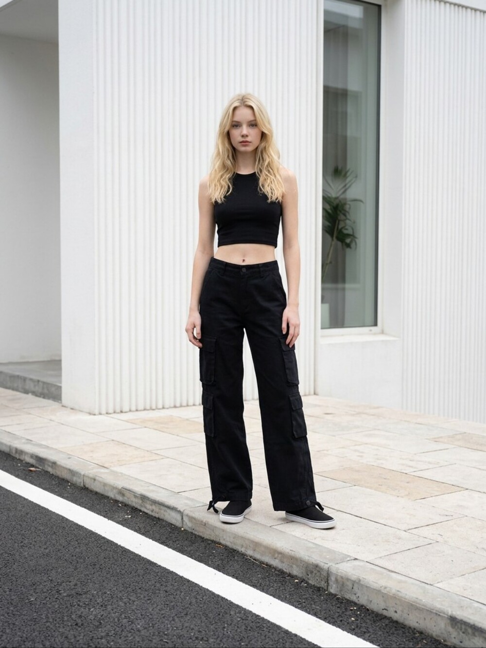 Aritzia Wilfred Black Denim Forum the 90s Millie Hi-Rise Cargo jeans